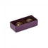 Aubergine/Clear Lid - Long Artisan Candy Box - (2 Pc.) 2-3/4 x 1-1/4 x 3/4"