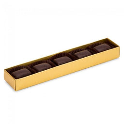 Dusty Gold/Clear Lid - Long Artisan Candy Box - (5 Pc.) 6-7/8 x 1-1/4 x 3/4"
