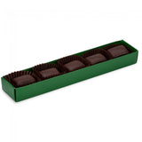 Emerald/Clear Lid - Long Artisan Candy Box - (5 Pc.) 6-7/8 x 1-1/4 x 3/4"