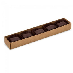 Kraft/Clear Lid - Long Artisan Candy Box - (5 Pc.) 6-7/8 x 1-1/4 x 3/4"