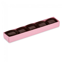Pink/Clear Lid - Long Artisan Candy Box - (5 Pc.) 6-7/8 x 1-1/4 x 3/4"