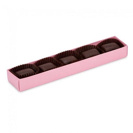 Pink/Clear Lid - Long Artisan Candy Box - (5 Pc.) 6-7/8 x 1-1/4 x 3/4"