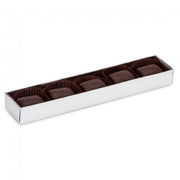 Silver/Clear Lid - Long Artisan Candy Box - (5 Pc.) 6-7/8 x 1-1/4 x 3/4"
