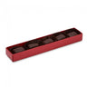 Red/Clear Lid - Long Artisan Candy Box - (5 Pc.) 6-7/8 x 1-1/4 x 3/4"
