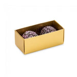 Dusty Gold/Clear Lid - Long Candy Box - (2 Pc.) 2-3/4 x 1-1/4 x 1-1/8"