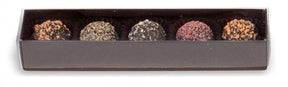 Brown/Clear Lid - Long Candy Box - (5 Pc.) 6-7/8 x 1-1/4 x 1-1/8"