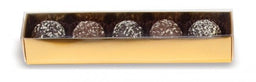 Bright Gold/Clear Lid - Long Candy Box - (5 Pc.) 6-7/8 x 1-1/4 x 1-1/8"