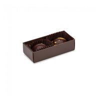Brown/Clear Lid - Long Artisan Candy Box - (2 Pc.) 2-3/4 x 1-1/4 x 3/4"