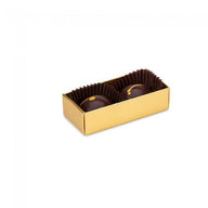Dusty Gold/Clear Lid - Long Artisan Candy Box - (2 Pc.) 2-3/4 x 1-1/4 x 3/4"