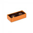 Orange/Clear Lid - Long Artisan Candy Box - (2 Pc.) 2-3/4 x 1-1/4 x 3/4"