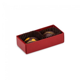 Red/Clear Lid - Long Artisan Candy Box - (2 Pc.) 2-3/4 x 1-1/4 x 3/4"