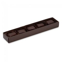 Brown/Clear Lid - Long Artisan Candy Box - (5 Pc.) 6-7/8 x 1-1/4 x 3/4"