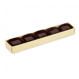 Cream/Clear Lid - Long Artisan Candy Box - (5 Pc.) 6-7/8 x 1-1/4 x 3/4"