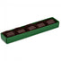 Emerald/Clear Lid - Long Artisan Candy Box - (5 Pc.) 6-7/8 x 1-1/4 x 3/4"