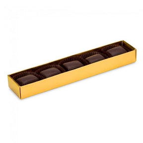 Bright Gold/Clear Lid - Long Artisan Candy Box - (5 Pc.) 6-7/8 x 1-1/4 x 3/4"