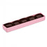 Pink/Clear Lid - Long Artisan Candy Box - (5 Pc.) 6-7/8 x 1-1/4 x 3/4"