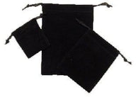 Black - Velvet Pouch - 2 x 2-1/2"