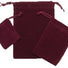 Burgundy - Velvet Pouch - 2 x 2-1/2"