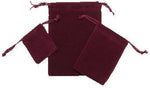 Burgundy - Velvet Pouch - 2 x 2-1/2"