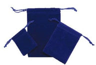 Royal Blue - Velvet Pouch - 2 x 2-1/2"