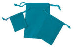 Turquoise - Velvet Pouch - 2 x 2-1/2"
