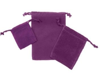 Purple - Velvet Pouch - 4 x 5-1/2"