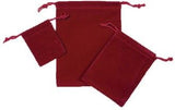 Red - Velvet Pouch - 4 x 5-1/2"