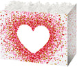 Heart Shaped Confetti - Basket Box - 10-1/4 x 6 x 7-1/2"