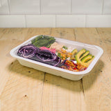 Vegware Gourmet 42 oz Molded Fiber Food Tray Base Size 5 White Compostable (QTY 600), SKU V5-GB42
