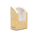 Vegware Kraft Tortilla Wrap Box with PLA Window, Compostable Food Carton (QTY 500), SKU VWWTT