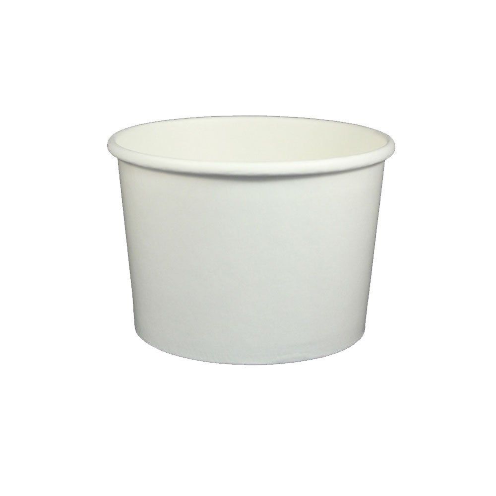 White - Ice Cream Cup - (4 oz) 3" (Dia) x 1-15/16" H