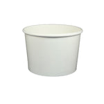 White - Ice Cream Cup - (12 oz) 4" Dia x 3" H