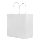 White - Smooth Top Egde Shopping Bag - 10 x 5 x 10"