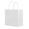 White - Smooth Top Egde Shopping Bag - 10 x 5 x 10"