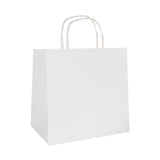 White - Smooth Top Egde Shopping Bag - 6 x 4 x 6"