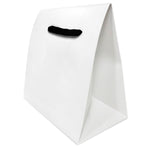 White - Geo Luxe Euro Tote - 9.75 x 5.25 x 9.5"