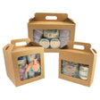 Natural Kraft Windowed Gable Box - Corrugated