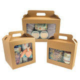 Natural Kraft Windowed Gable Box - Corrugated