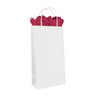 White Kraft - Double Bottle Wine Bag - 6-1/2 x 3-1/2 x 13" (Double Bottle)