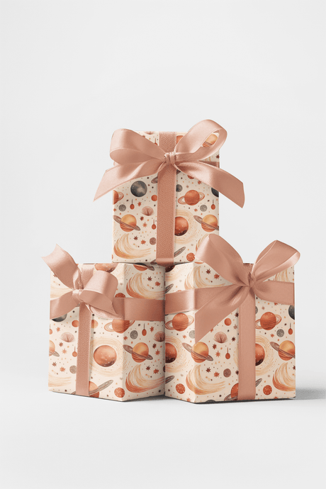 Orbit Dreams - Planets & Rockets Wrapping Paper