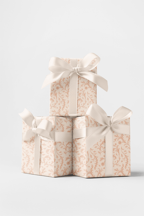 Peach Baroque - Baroque Filigree Wrapping Paper