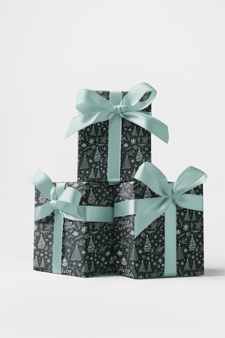 Festive Script - Candy Canes Wrapping Paper