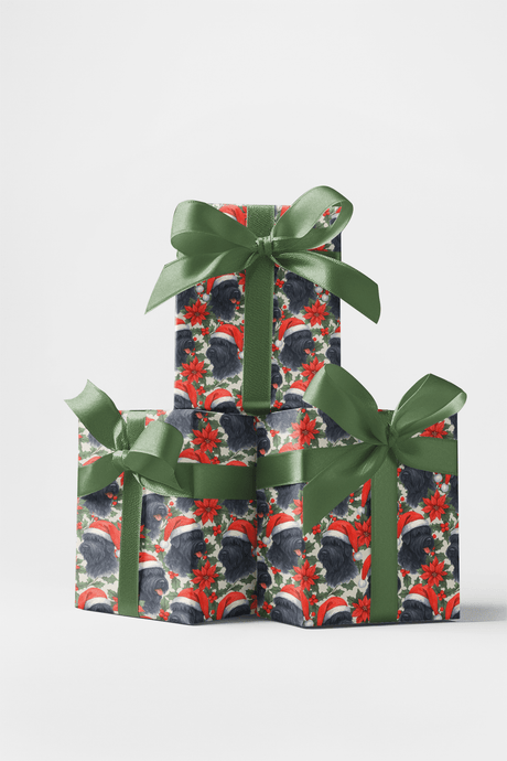 Crimson Crowned Guardian - Black Russian Terrier Wrapping Paper