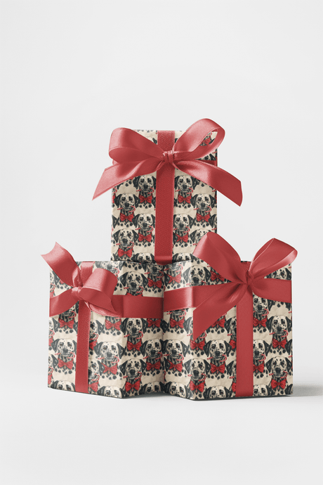 Sweet Spots, Yuletide Charm - Dalmatian Wrapping Paper
