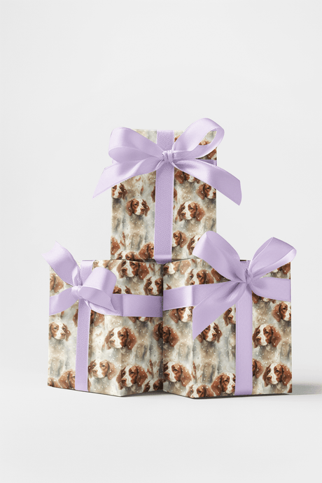 Merry Motion, Gentle Heart - Brittany Spaniel Wrapping Paper