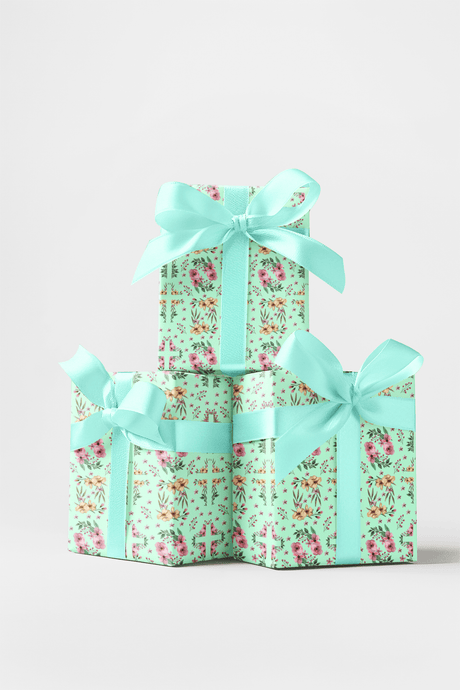 Easter Floral Cross - Floral Crosses Wrapping Paper
