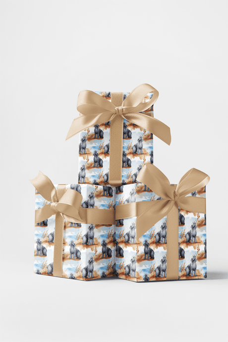 Pear-Shaped Charm - Bedlington Terrier Wrapping Paper