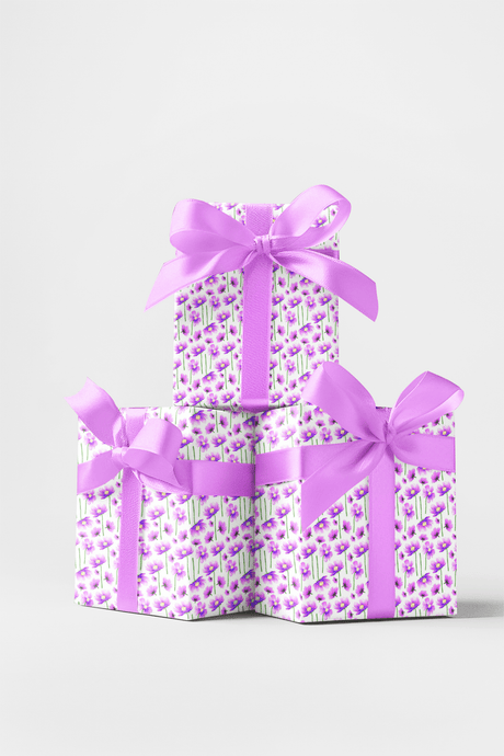 Summer Flowers White - Mother's Day Design Wrapping Paper