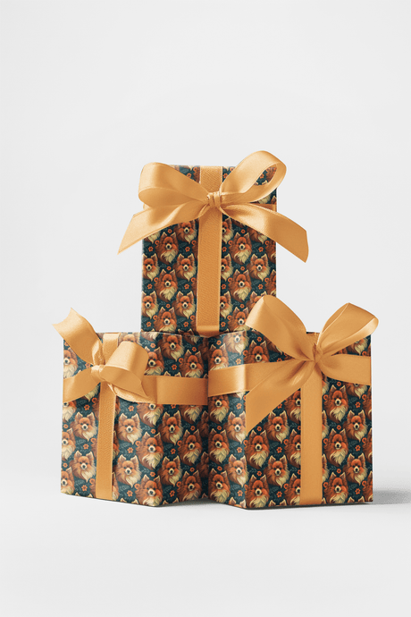 Pom-tastic Pomeranian Patterns Wrapping Paper