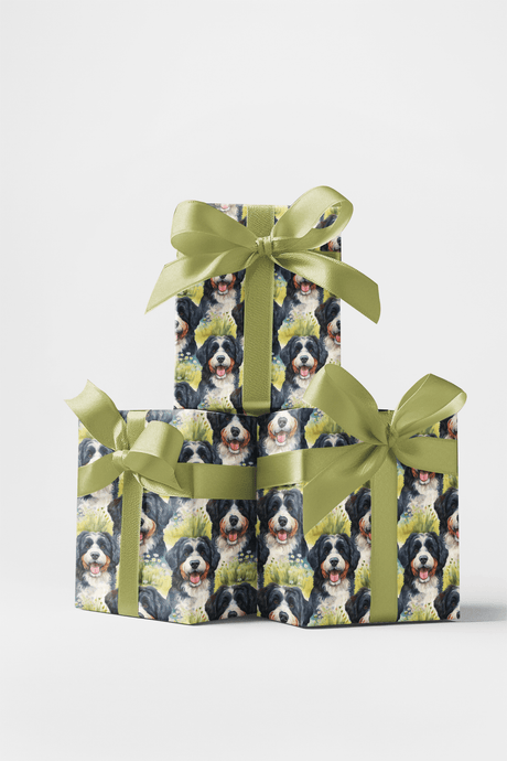 Field Friend - Bernedoodle Wrapping Paper